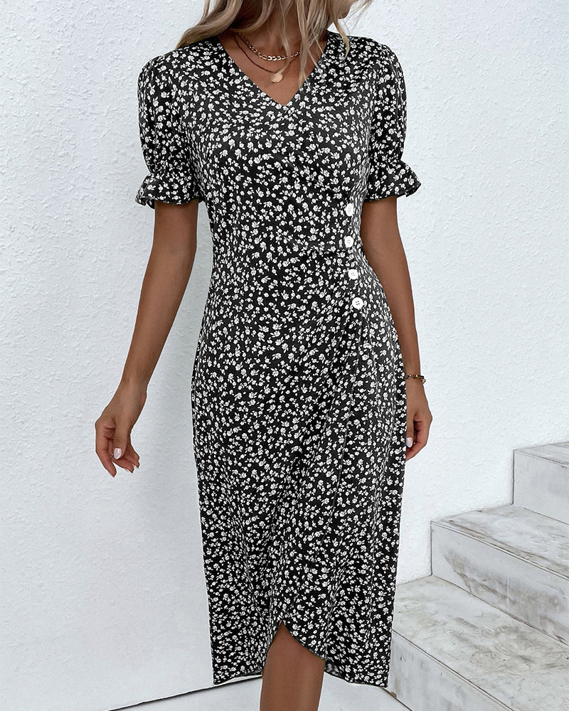 Ebony™ - V-Neck Dress