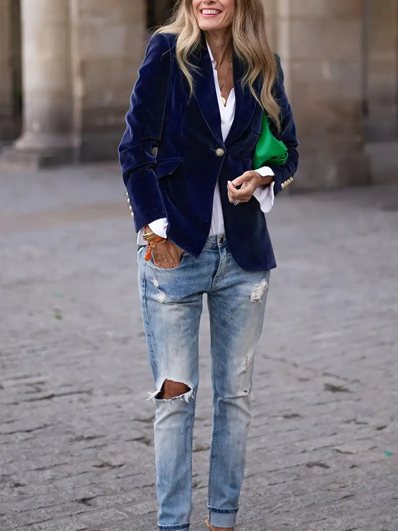 Judy™ - Elegant velvet blazer
