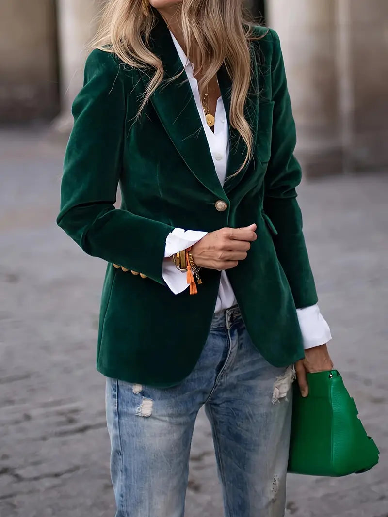 Judy™ - Elegant velvet blazer