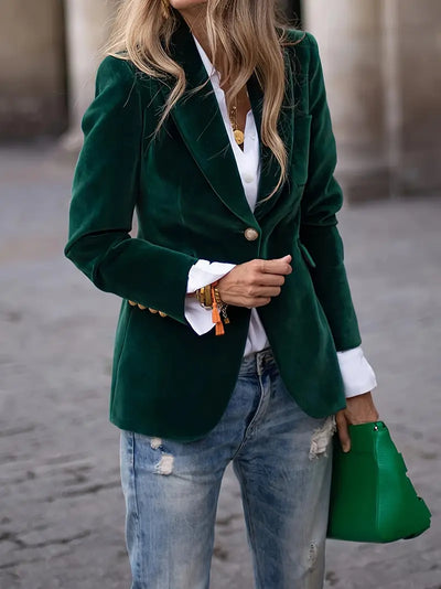 Judy™ - Elegant velvet blazer