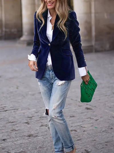 Judy™ - Elegant velvet blazer