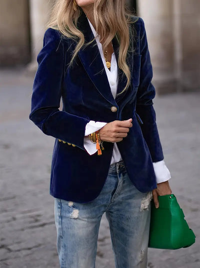 Judy™ - Elegant velvet blazer