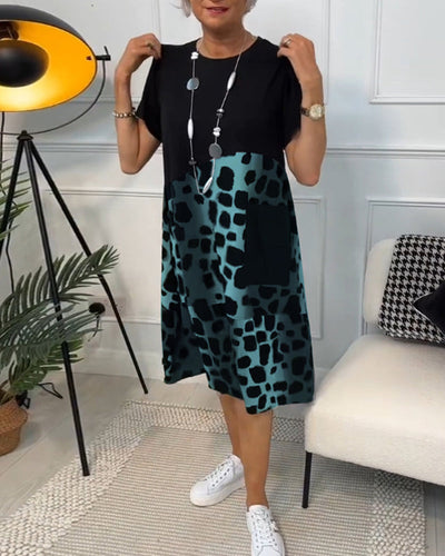 Abbey™ - Women's Short Sleeves Midi Dress