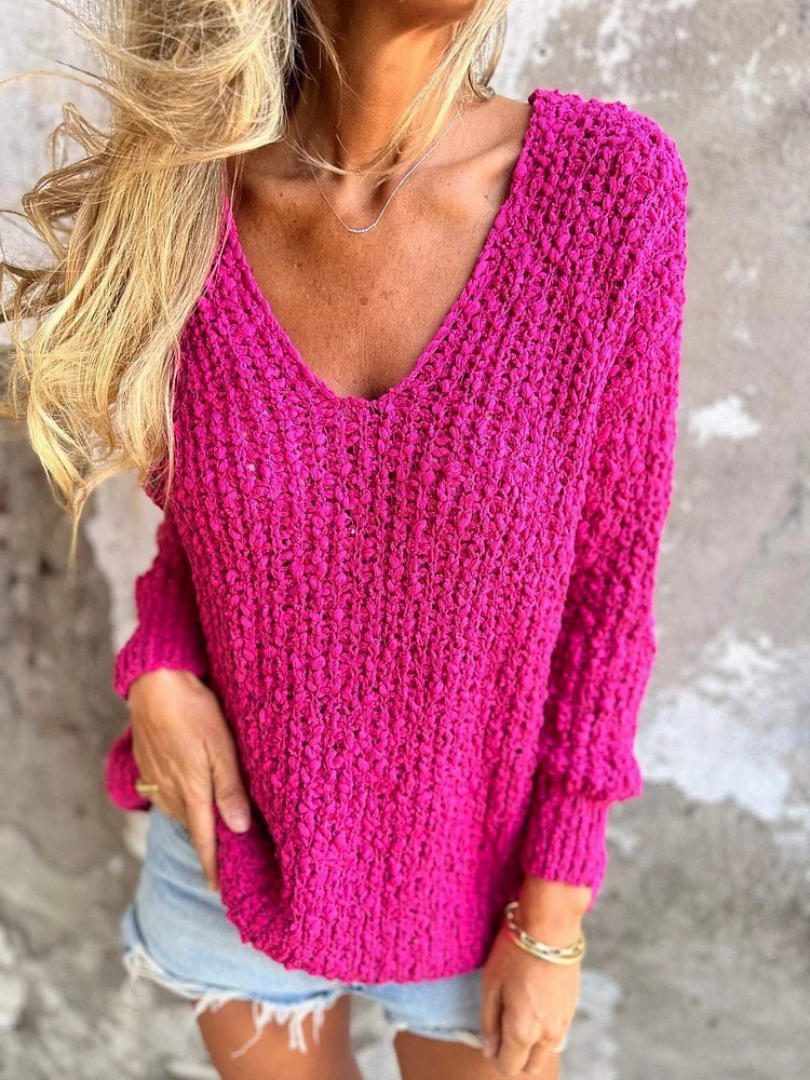 Avril™ - Cozy Textured Knit Sweater
