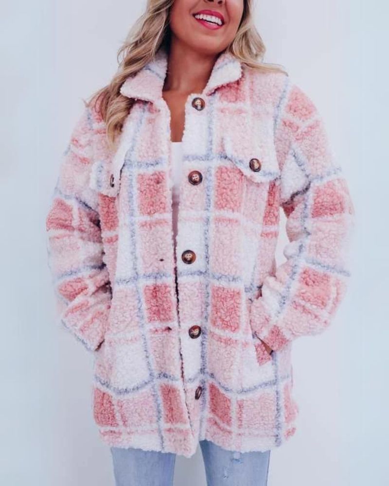 Casey™ - Fleece Plaid Jacket