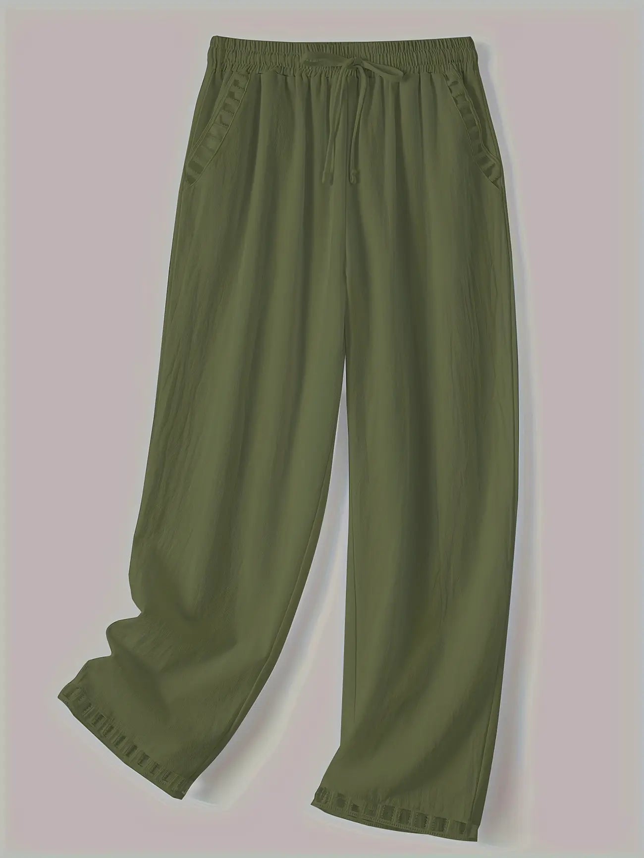Vilma™ - Contrast Trim Cropped Pants