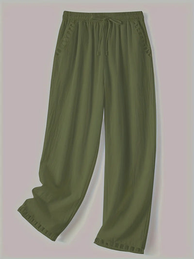 Vilma™ - Contrast Trim Cropped Pants