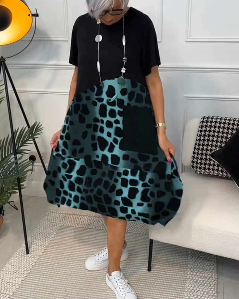 Abbey™ - Women's Short Sleeves Midi Dress
