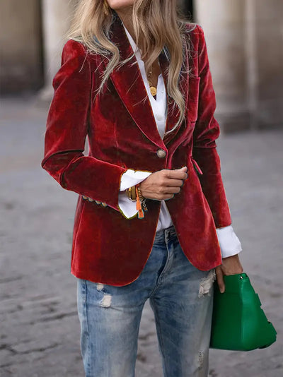 Judy™ - Elegant velvet blazer