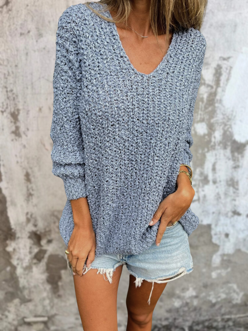 Avril™ - Cozy Textured Knit Sweater