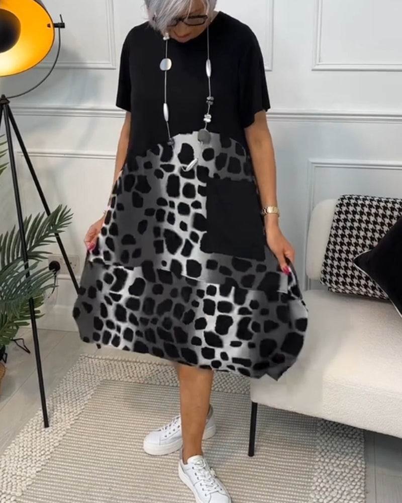 Abbey™ - Women's Short Sleeves Midi Dress