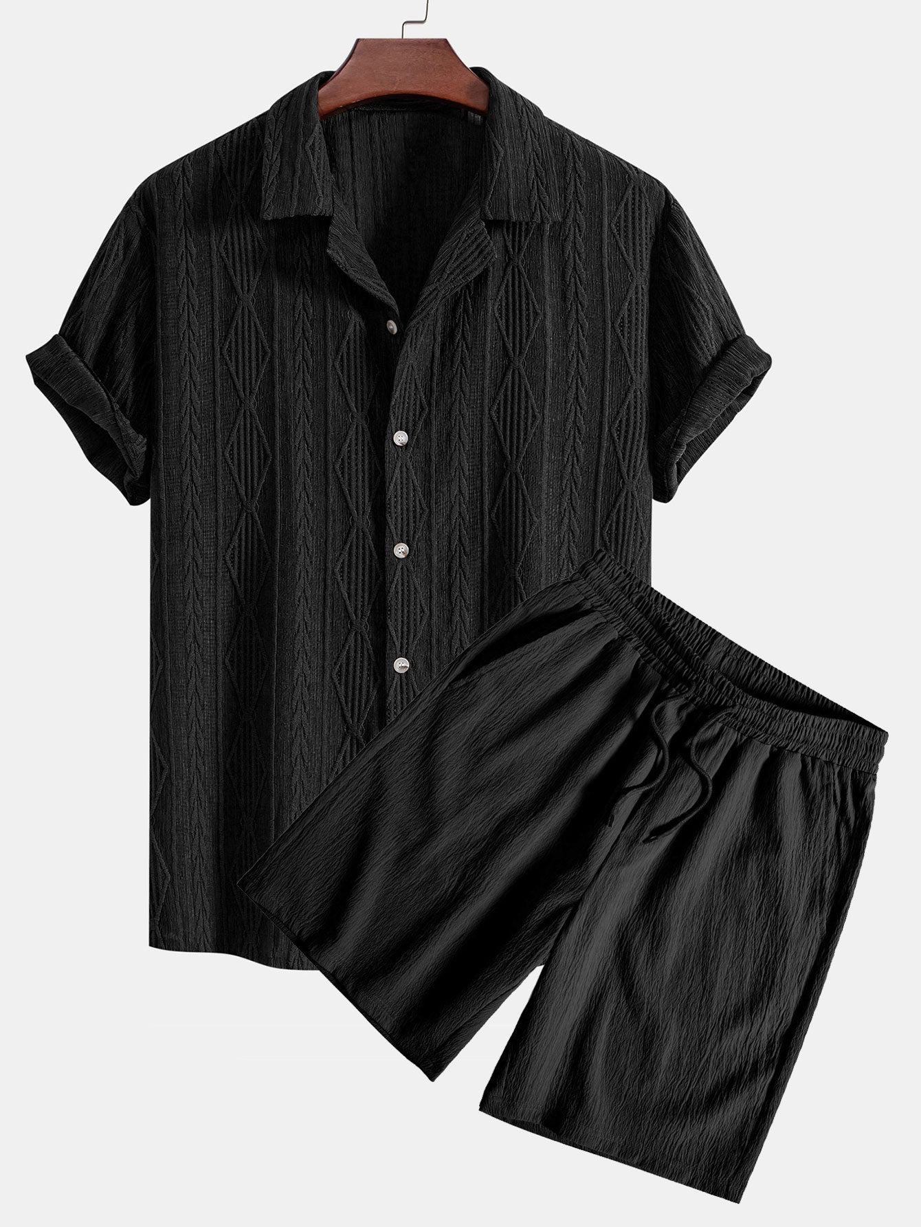 Bodhi™ - Shirt and Textured Shorts Set