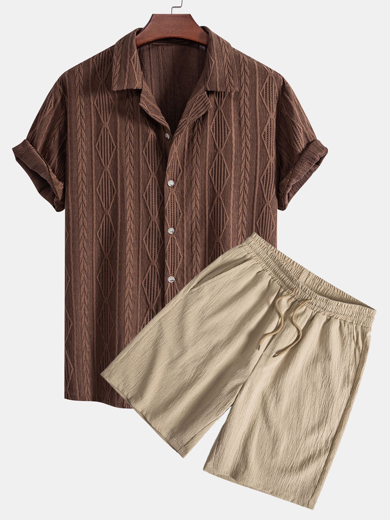 Bodhi™ - Shirt and Textured Shorts Set
