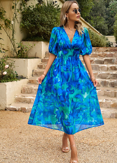 Vienne™ - Elegant Floral Dress