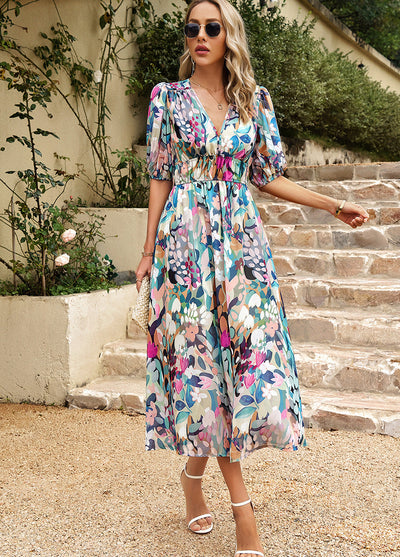 Vienne™ - Elegant Floral Dress