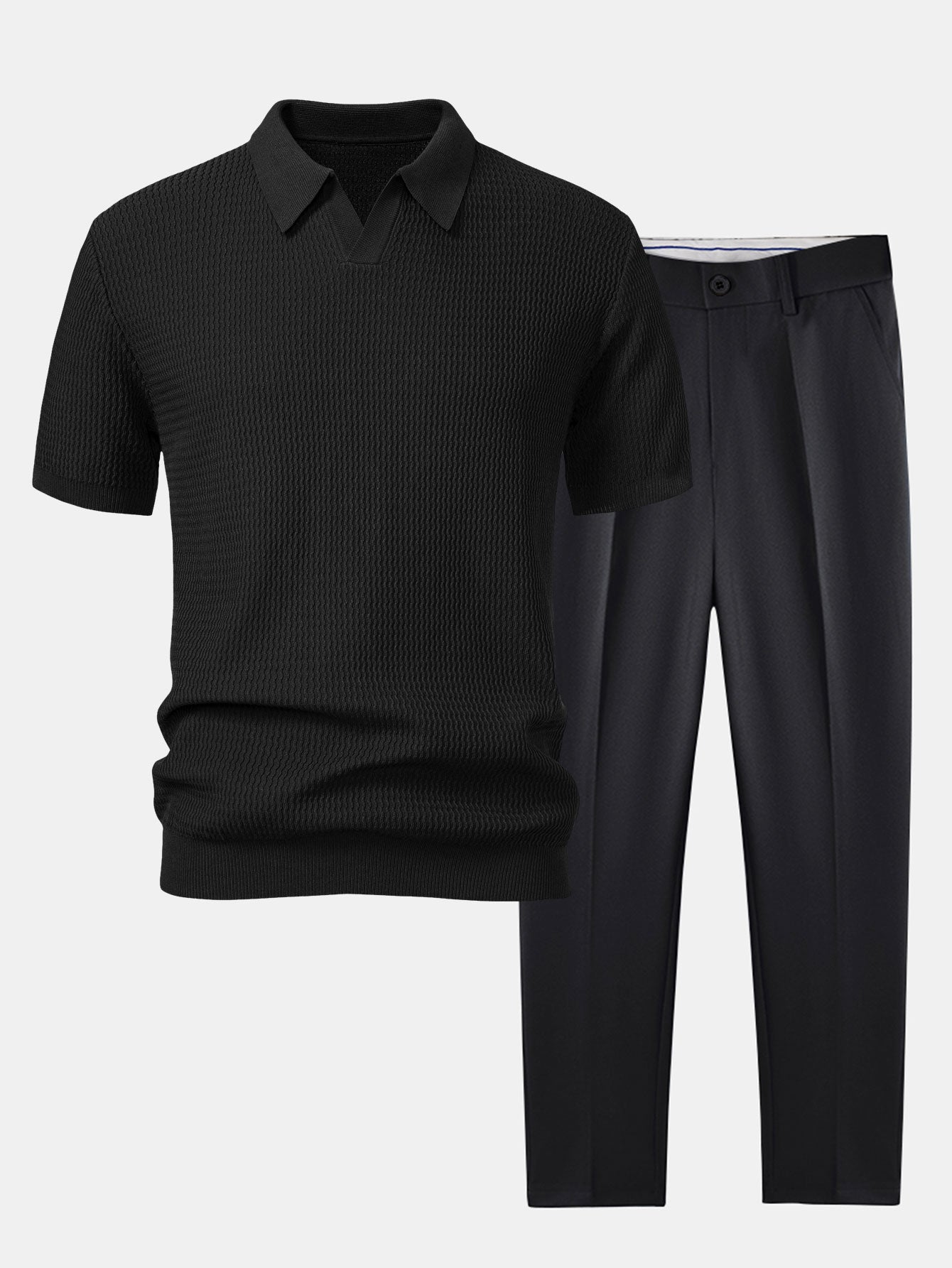 Koby™ - Knit Polo Shirt & Slim Fit Pants