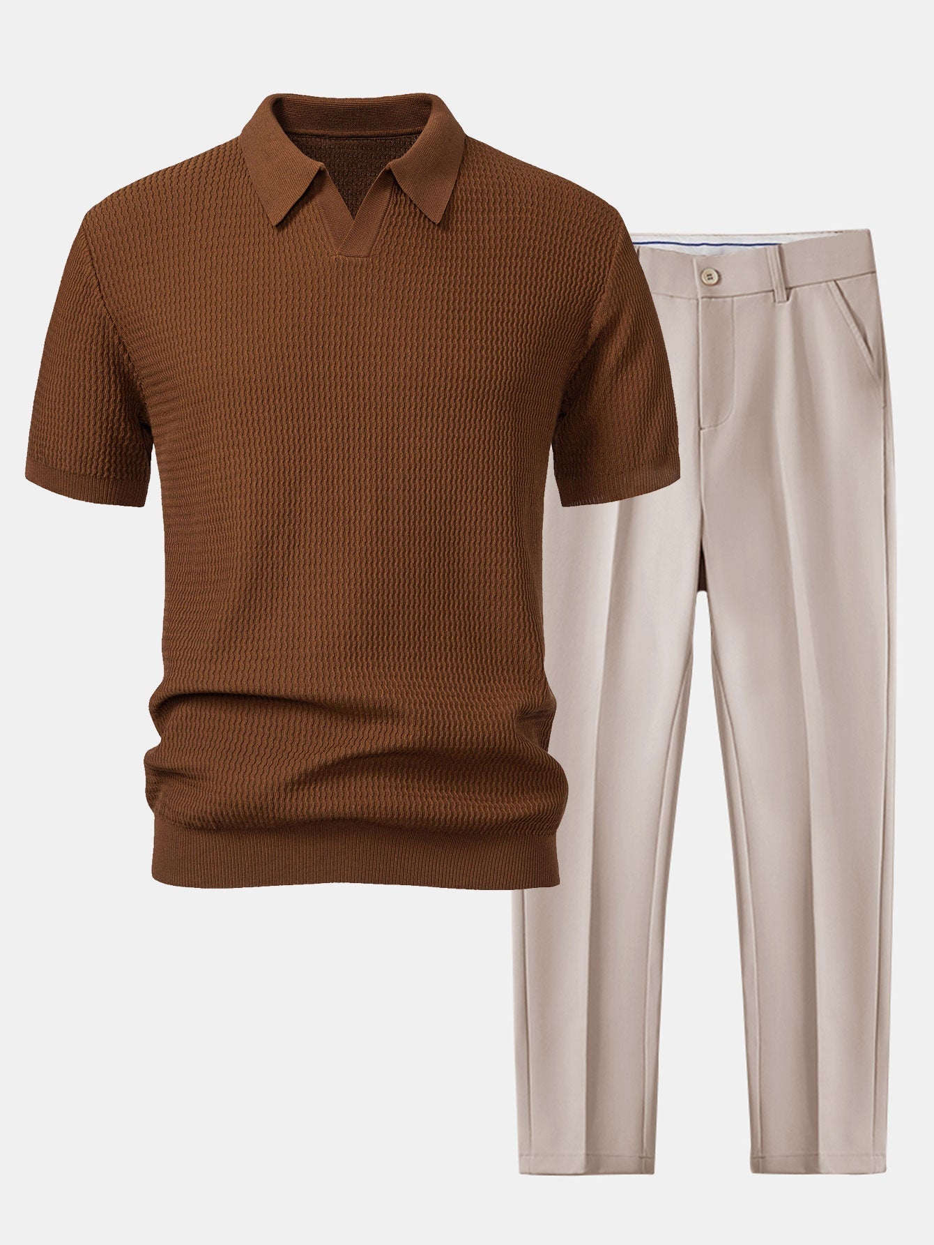 Koby™ - Knit Polo Shirt & Slim Fit Pants