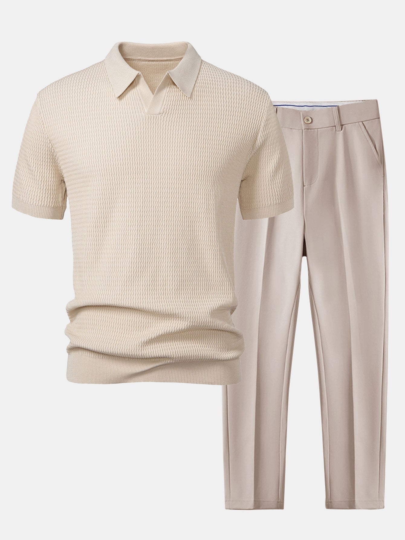 Koby™ - Knit Polo Shirt & Slim Fit Pants