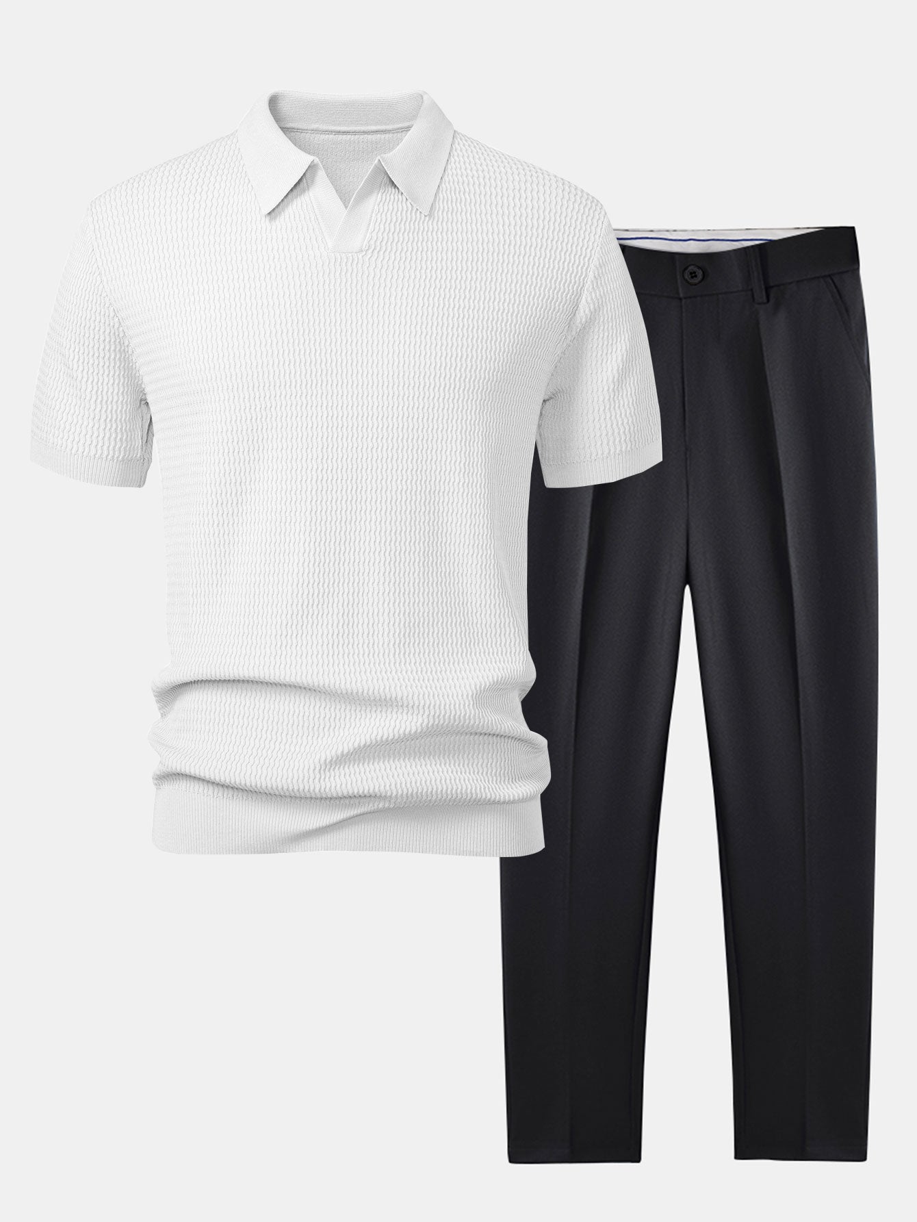 Koby™ - Knit Polo Shirt & Slim Fit Pants