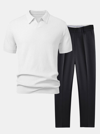 Koby™ - Knit Polo Shirt & Slim Fit Pants