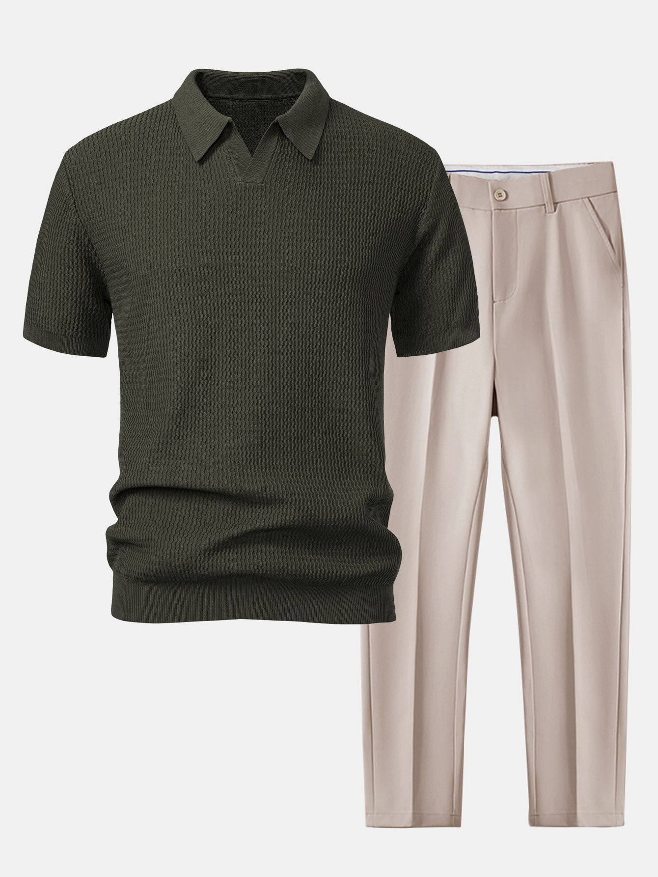Koby™ - Knit Polo Shirt & Slim Fit Pants