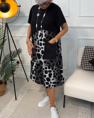 Abbey™ - Women's Short Sleeves Midi Dress