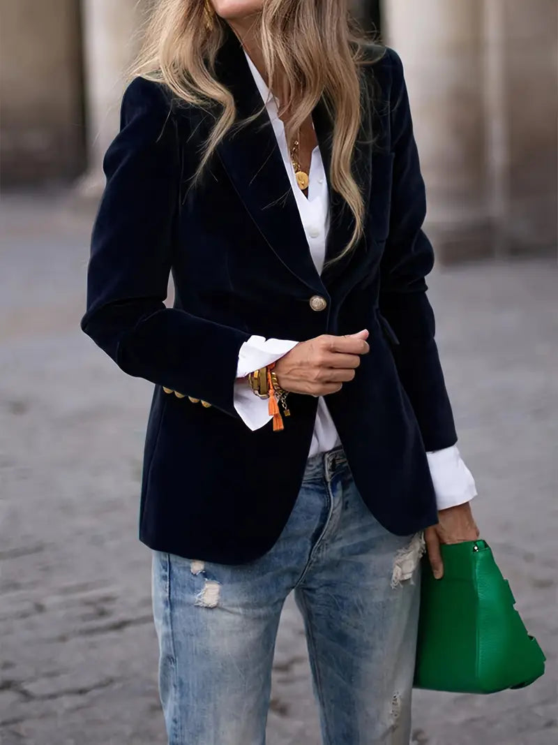 Judy™ - Elegant velvet blazer
