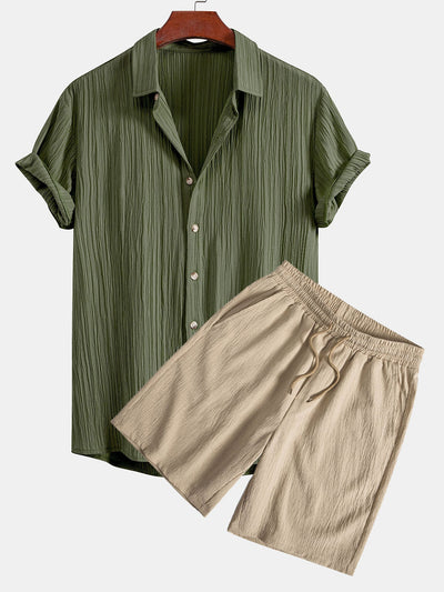 Sullivan™ - Button-Up Shirt and Drawstring Shorts