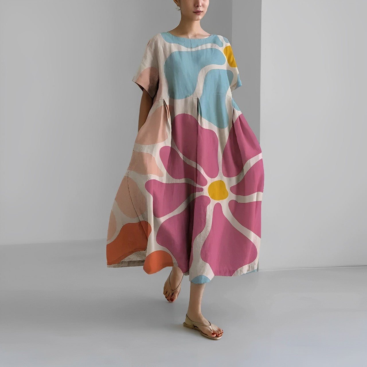 Gianna™ - Bohemian Floral Print Dress