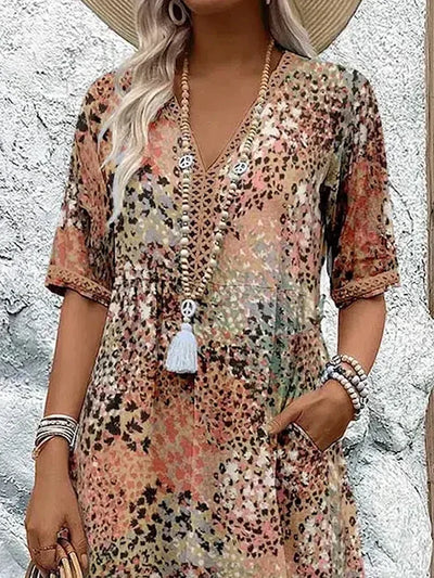 Hanzel™ - Vibrant Mid Length Dress