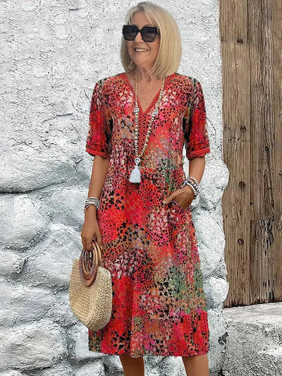 Hanzel™ - Vibrant Mid Length Dress