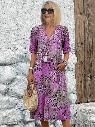 Hanzel™ - Vibrant Mid Length Dress