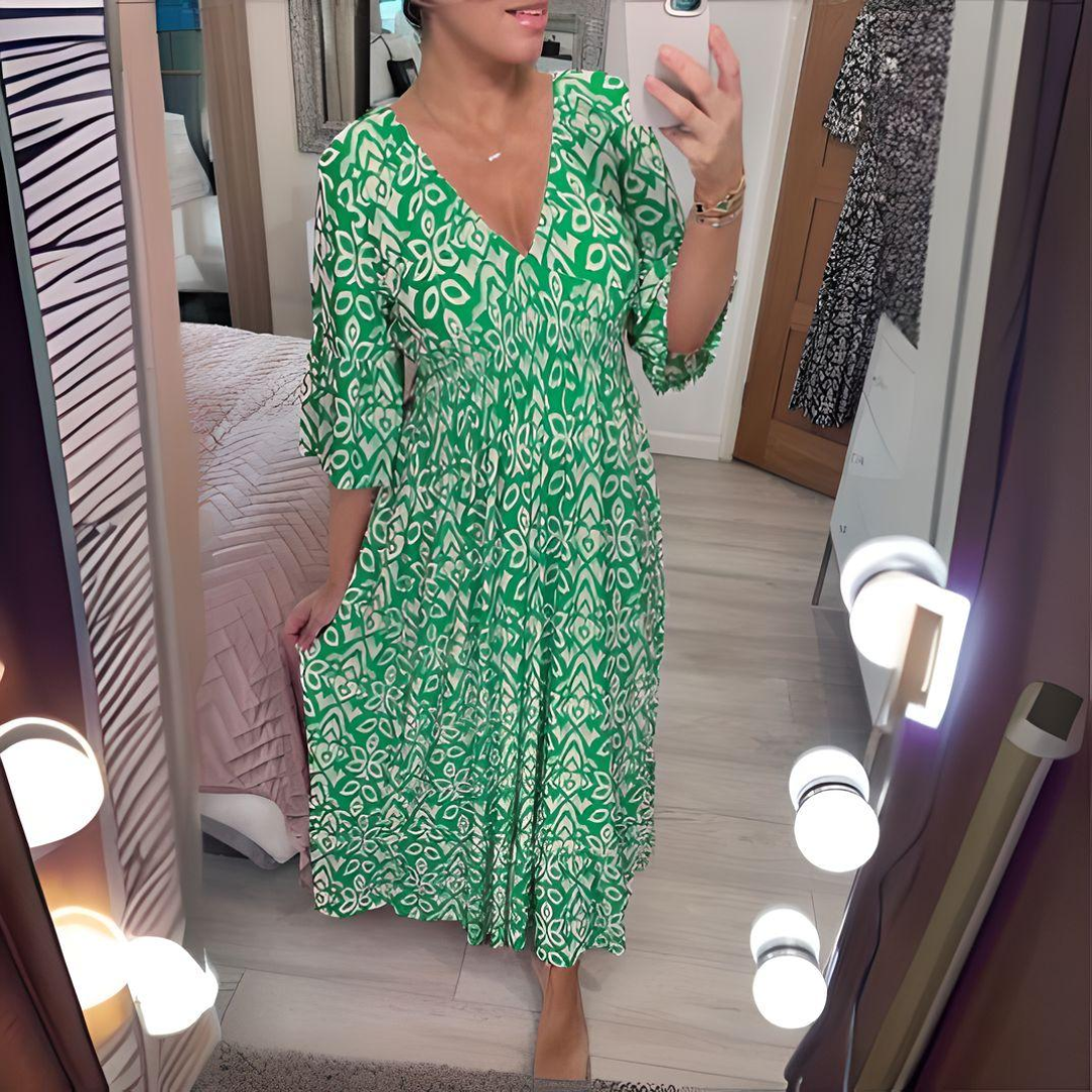 Quinn™ - Boho Printed Dress