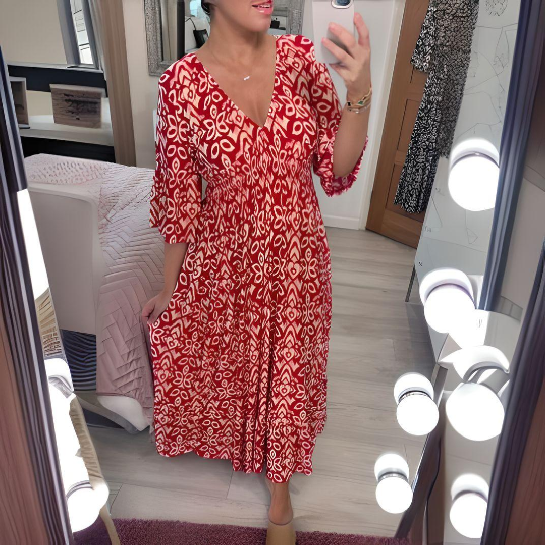 Quinn™ - Boho Printed Dress