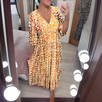 Quinn™ - Boho Printed Dress