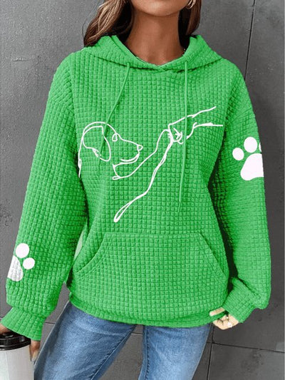 Brigitte™ - Paw Print Waffle Hoodie